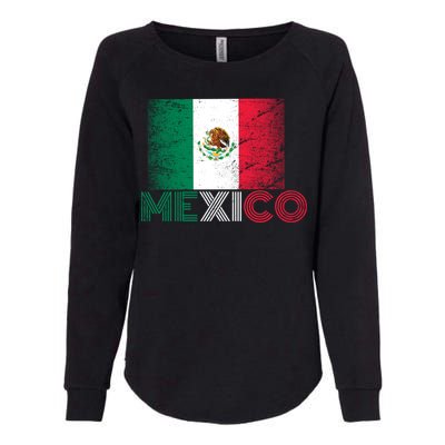 Vintage Mexico Distress Logo Flag Womens California Wash Sweatshirt