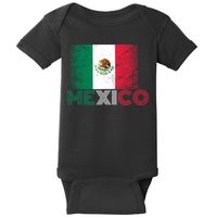 Vintage Mexico Distress Logo Flag Baby Bodysuit