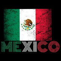 Vintage Mexico Distress Logo Flag Baby Bodysuit