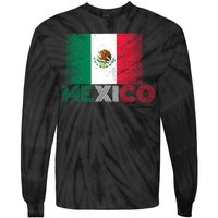 Vintage Mexico Distress Logo Flag Tie-Dye Long Sleeve Shirt