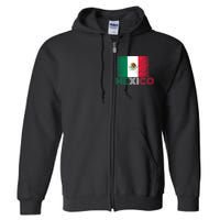 Vintage Mexico Distress Logo Flag Full Zip Hoodie