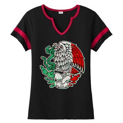 Vintage Mexico Eagle Symbol Ladies Halftime Notch Neck Tee