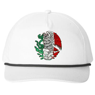 Vintage Mexico Eagle Symbol Snapback Five-Panel Rope Hat