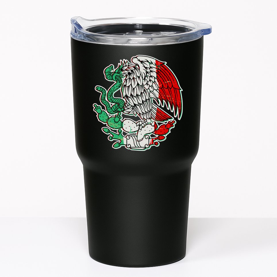 Vintage Mexico Eagle Symbol Tumbler
