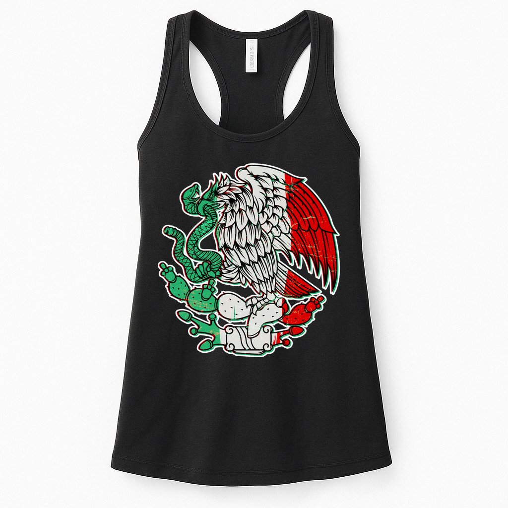 Vintage Mexico Eagle Symbol Womens Tank Top