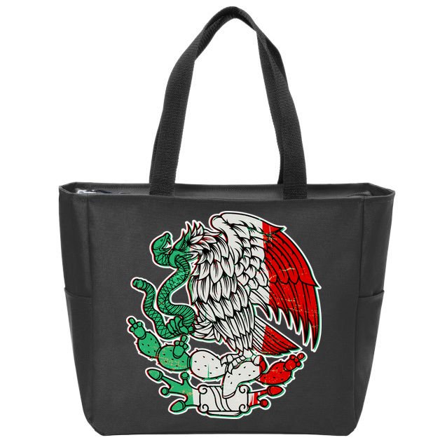 Vintage Mexico Eagle Symbol Zip Tote Bag