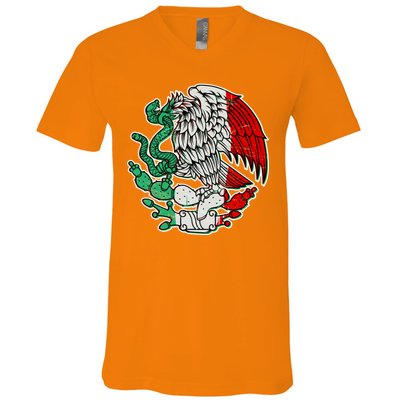 Vintage Mexico Eagle Symbol V-Neck T-Shirt