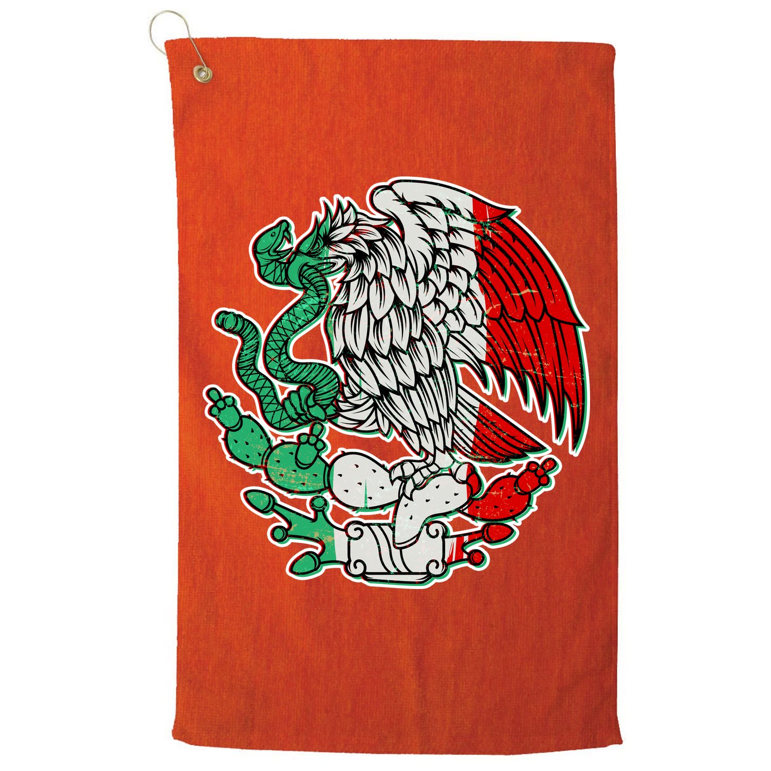 Vintage Mexico Eagle Symbol Golf Towel