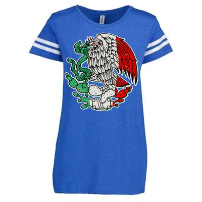 Vintage Mexico Eagle Symbol Enza Ladies Jersey Football T-Shirt