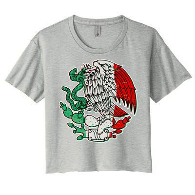 Vintage Mexico Eagle Symbol Women's Crop Top Tee