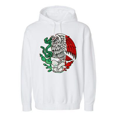 Vintage Mexico Eagle Symbol Garment-Dyed Fleece Hoodie