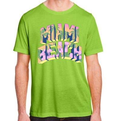 Vintage Miami Beach  Adult ChromaSoft Performance T-Shirt