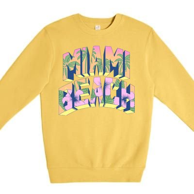 Vintage Miami Beach  Premium Crewneck Sweatshirt