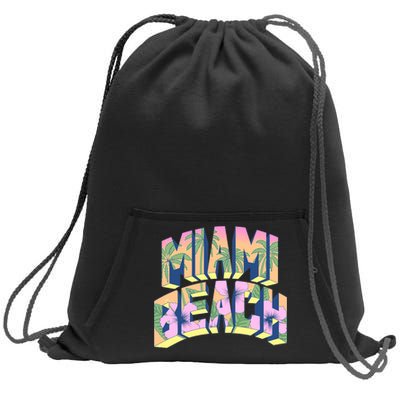 Vintage Miami Beach  Sweatshirt Cinch Pack Bag