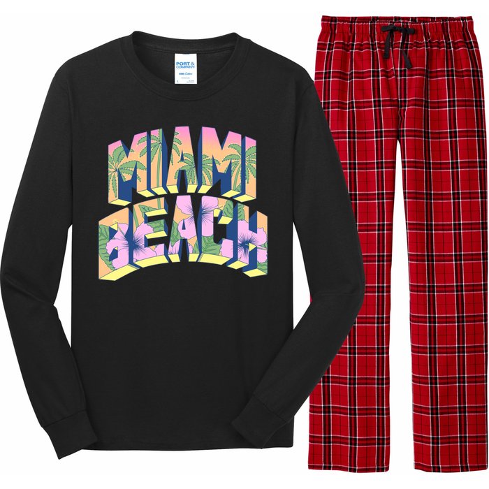 Vintage Miami Beach  Long Sleeve Pajama Set