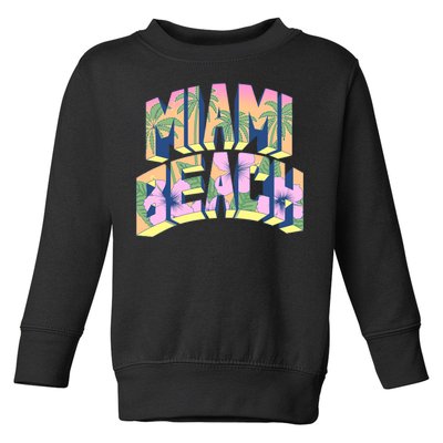 Vintage Miami Beach  Toddler Sweatshirt