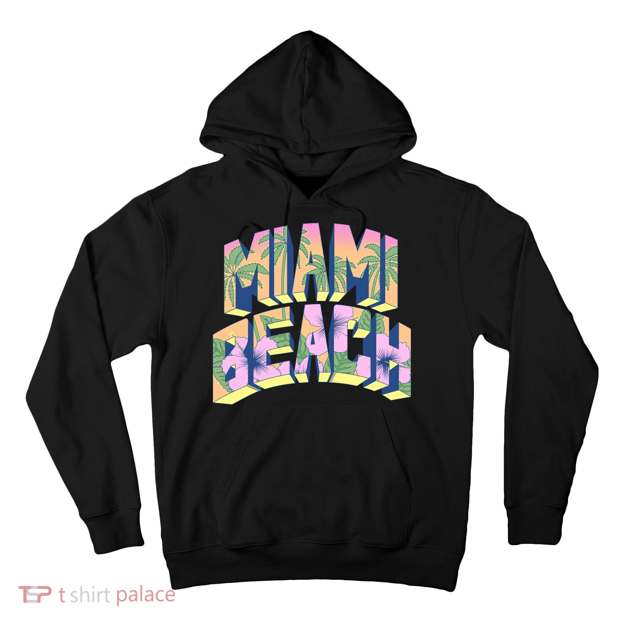 Vintage Miami Beach  Tall Hoodie