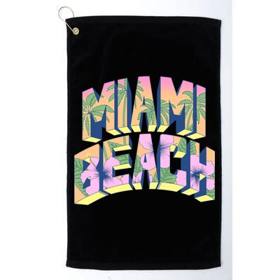 Vintage Miami Beach  Platinum Collection Golf Towel