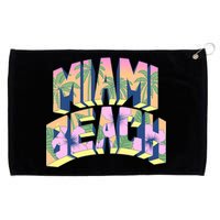 Vintage Miami Beach  Grommeted Golf Towel