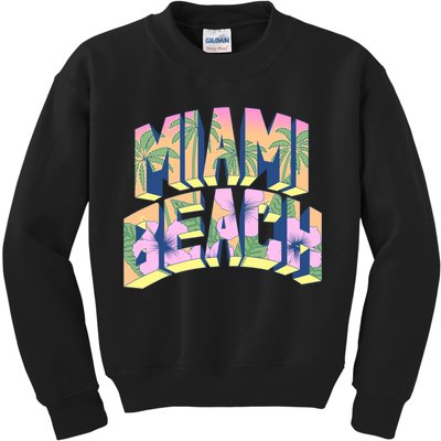 Vintage Miami Beach  Kids Sweatshirt