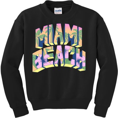 Vintage Miami Beach  Kids Sweatshirt