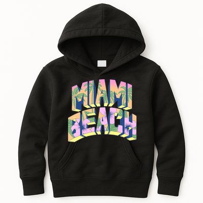 Vintage Miami Beach  Kids Hoodie