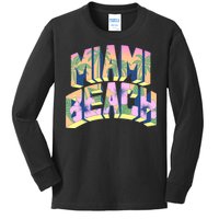 Vintage Miami Beach  Kids Long Sleeve Shirt