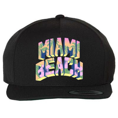 Vintage Miami Beach  Wool Snapback Cap