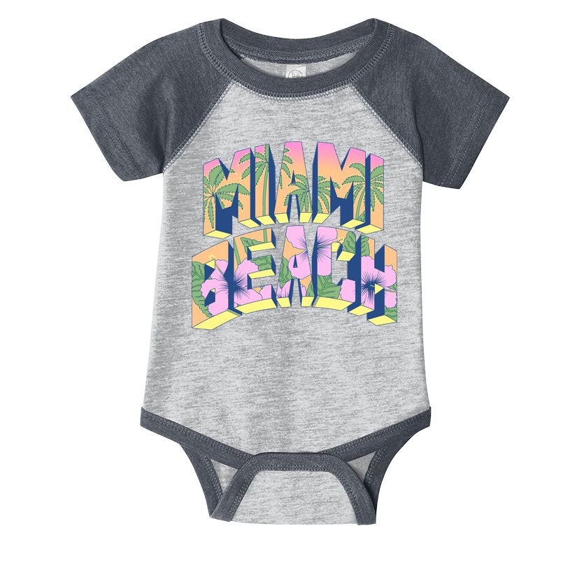 Vintage Miami Beach  Infant Baby Jersey Bodysuit