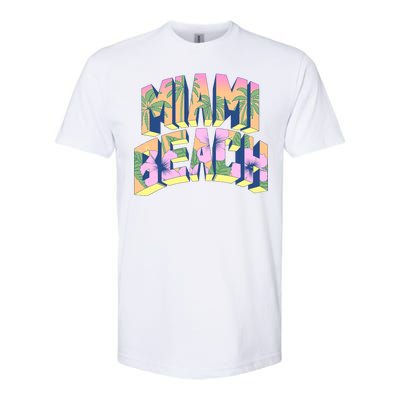 Vintage Miami Beach  Softstyle CVC T-Shirt