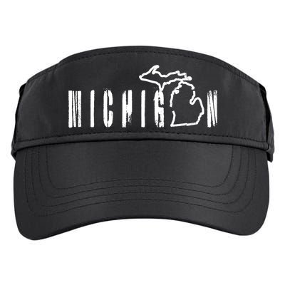Vintage Michigan Mitten Adult Drive Performance Visor