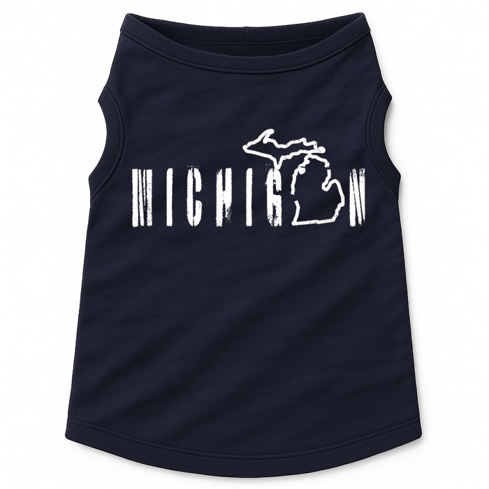 Vintage Michigan Mitten Doggie Tank