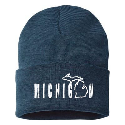 Vintage Michigan Mitten Sustainable Knit Beanie