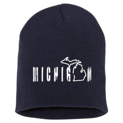 Vintage Michigan Mitten Short Acrylic Beanie