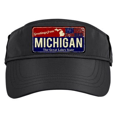 Vintage Michigan Sign Adult Drive Performance Visor