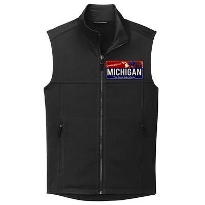 Vintage Michigan Sign Collective Smooth Fleece Vest