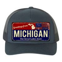 Vintage Michigan Sign Yupoong Adult 5-Panel Trucker Hat