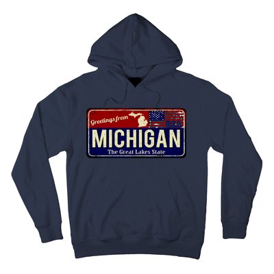 Vintage Michigan Sign Hoodie