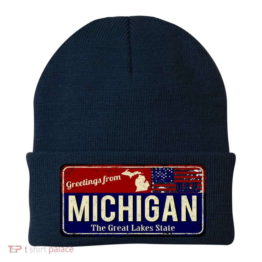 Vintage Michigan Sign Beanie