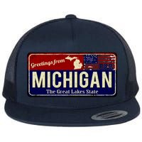 Vintage Michigan Sign Flat Bill Trucker Hat