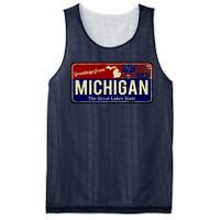 Vintage Michigan Sign Mesh Reversible Basketball Jersey Tank