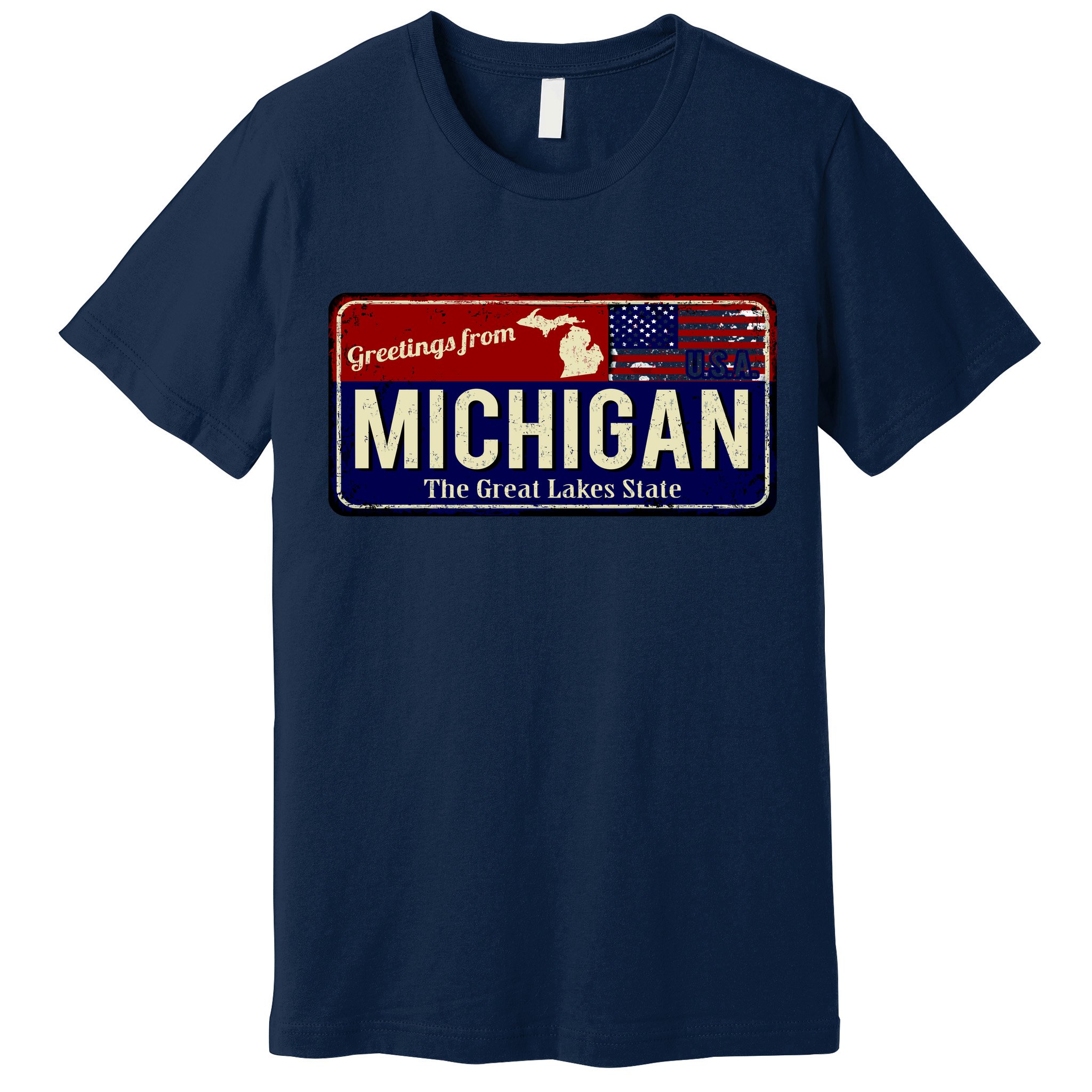 Vintage Michigan Sign Premium T-Shirt