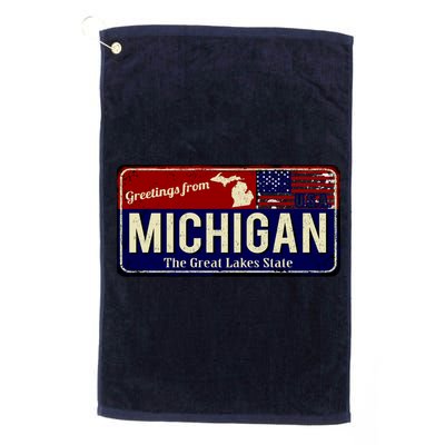 Vintage Michigan Sign Golf Towel