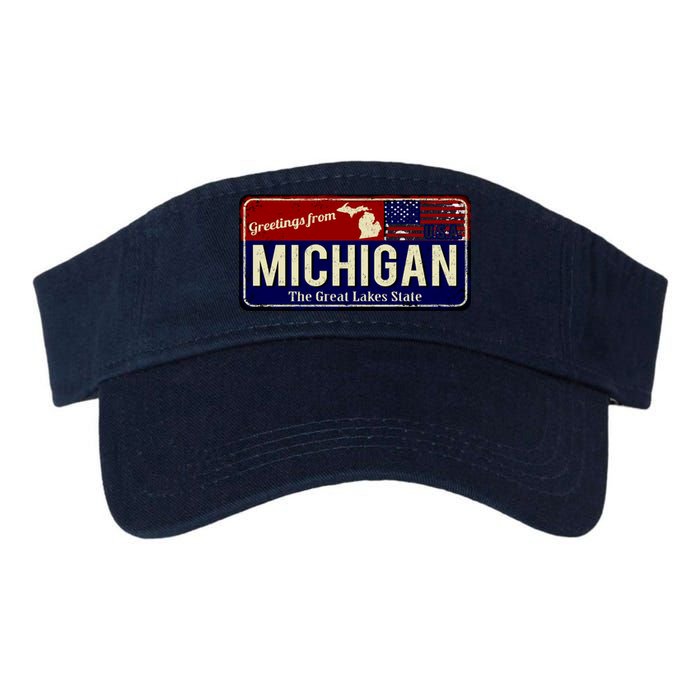 Vintage Michigan Sign Valucap Bio-Washed Visor