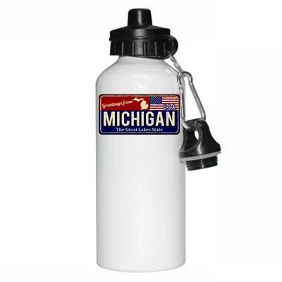 Vintage Michigan Sign Aluminum Water Bottle