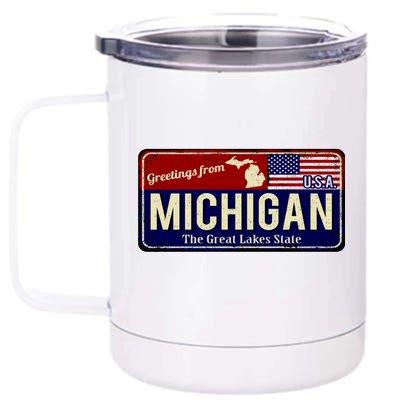 Vintage Michigan Sign 12 oz Stainless Steel Tumbler Cup