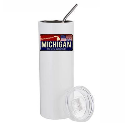 Vintage Michigan Sign Stainless Steel Tumbler