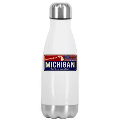 Vintage Michigan Sign Stainless Steel Insulated Water Bottle