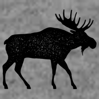 Vintage Moose Womens T-Shirt