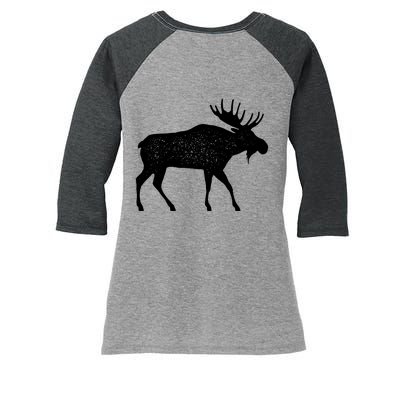 Vintage Moose Women's Tri-Blend 3/4-Sleeve Raglan Shirt